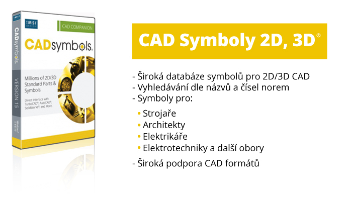 TurboCAD Cadsymbols symboly 2D 3D v16 - CAD Symbols 30 miliónů v16 pro DWG, DXF, 3DS. TCW..