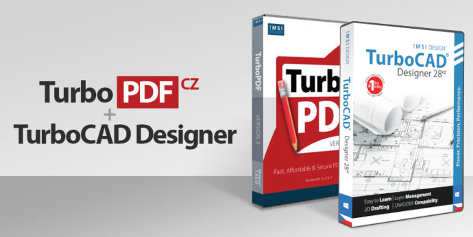 TurboPDF TurboCAD Designer 28 krsleni 2D prevody pdf do doc dwf dxf. pdf xls - CAD &amp; PDF = TurboCAD Designer + TurboPDF v akční ceně