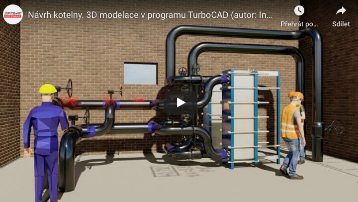 3d navrh kotelny v programu turbocad - DAEX HVAC + Kotelny