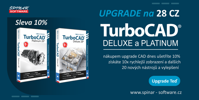 TurboCAD Platina DELUXE CAD od SPINAR software pro 2D 3D kresleni vizual... - Upgrade na TurboCAD Platinum a Deluxe  CZ v akční ceně