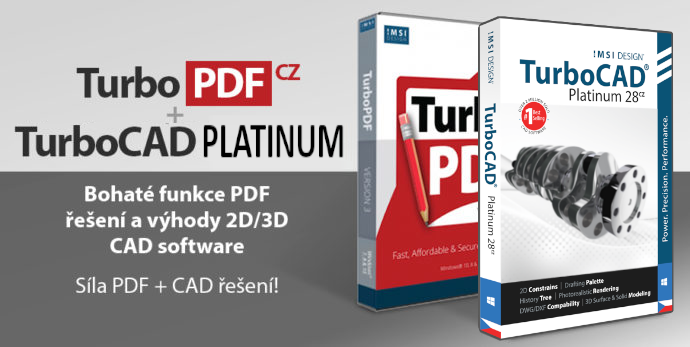 TurboPDF TurboCAD Platinum PDF prevod do word excel CAD 2D 3D kresleni vizualizace2B - TurboCAD Platinum 28 CZ + TurboPDF v3