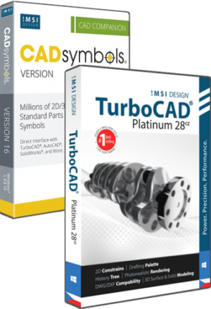 TurboCAD Platinum 28 CZ + přes 30 miliónů CAD Symbols