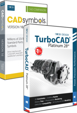 TurboCAD Platinum 28 CZ + přes 30 miliónů CAD Symbols