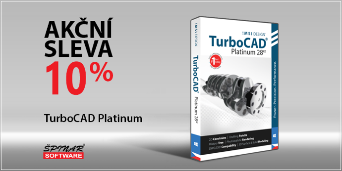 TurboCAD Platinum akce 10procent 690x357px - TurboCAD Platinum 28 CZ v akční ceně