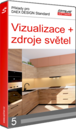 Příklady vizualizací a světelné zdroje v5 pro DAEX DESIGN Standard, Plus a Pro 25